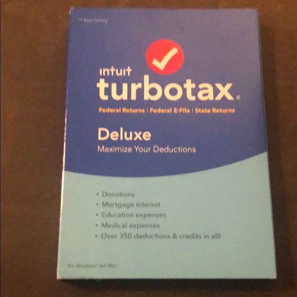 Intuit TurboTax 2016 Deluxe Federal E-File & State
